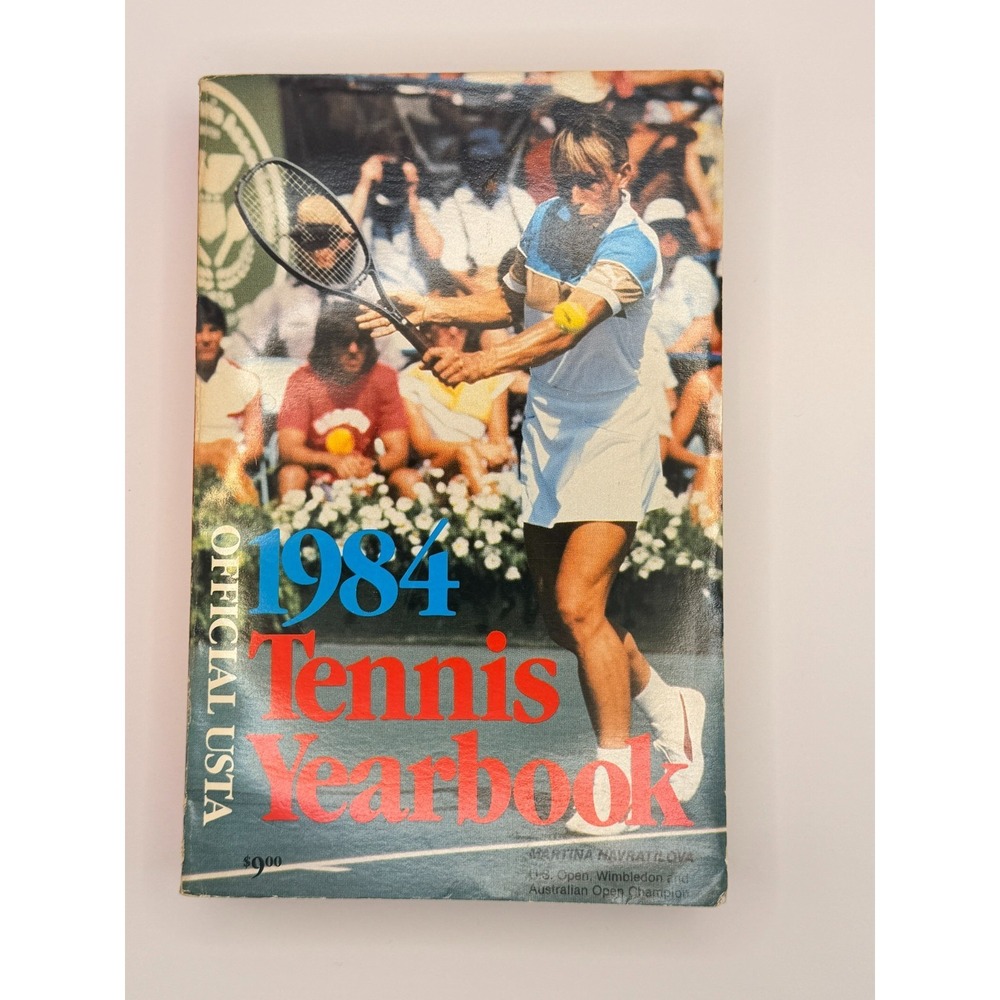 1984 Official USTA Tennis Yearbook Martina Navratilova Vintage Tennis Book